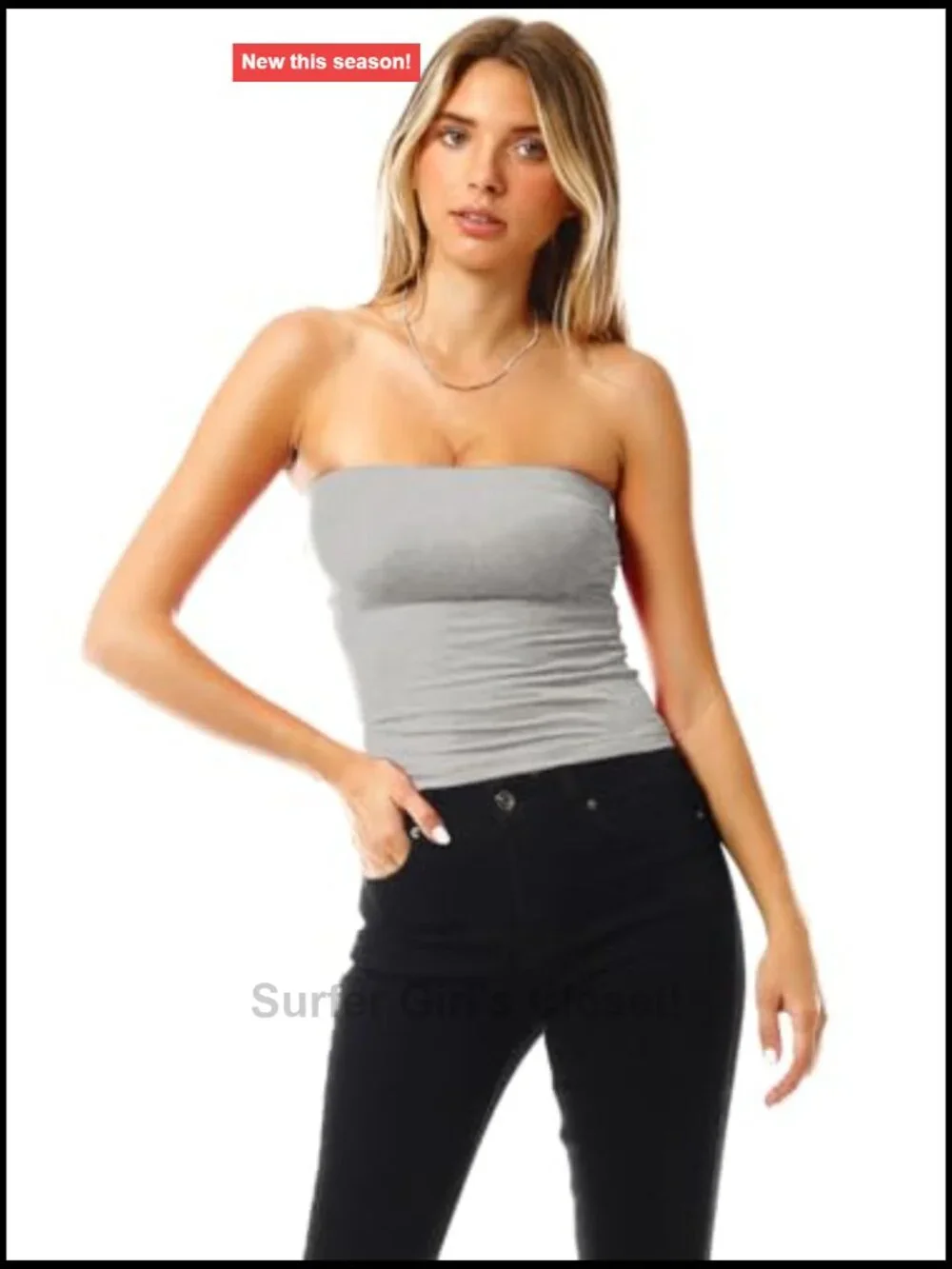 3-Pack Double-Lined Cotton Tube Tops with Built-In Shelf Bra Strapless